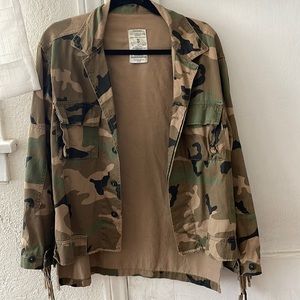 Cami Jacket with Fringe Sleeves